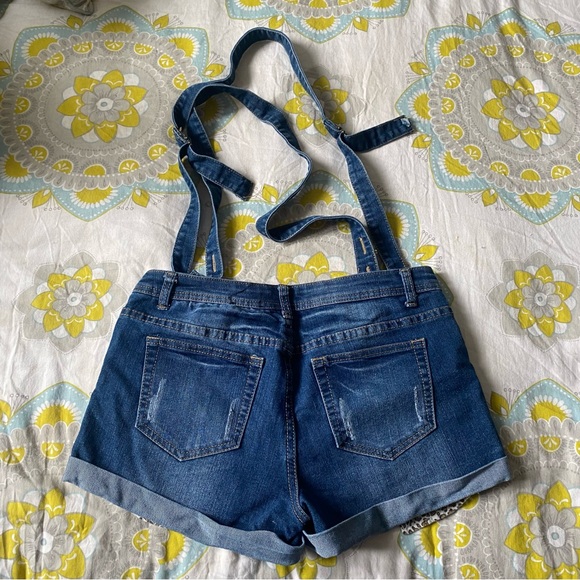 Salopette Jeans Shorts - Picture 3 of 5